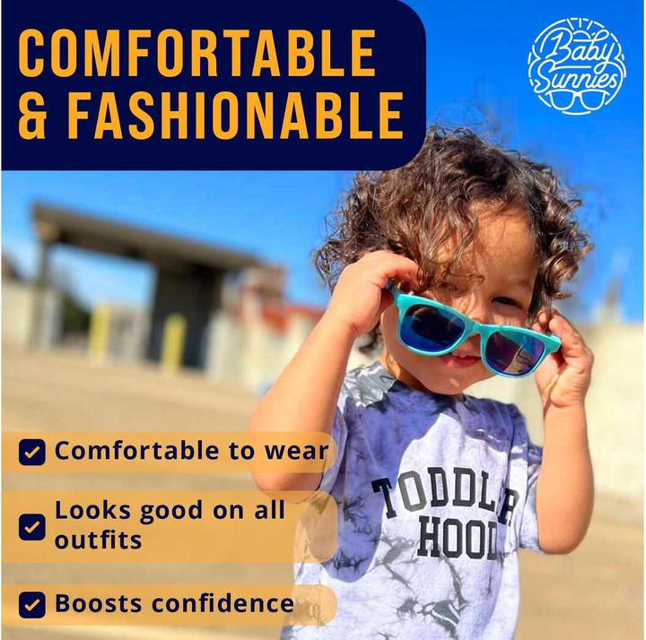 Image du produit Baby Sunnies Kinder-Sonnenbrille mit Band Hellblau