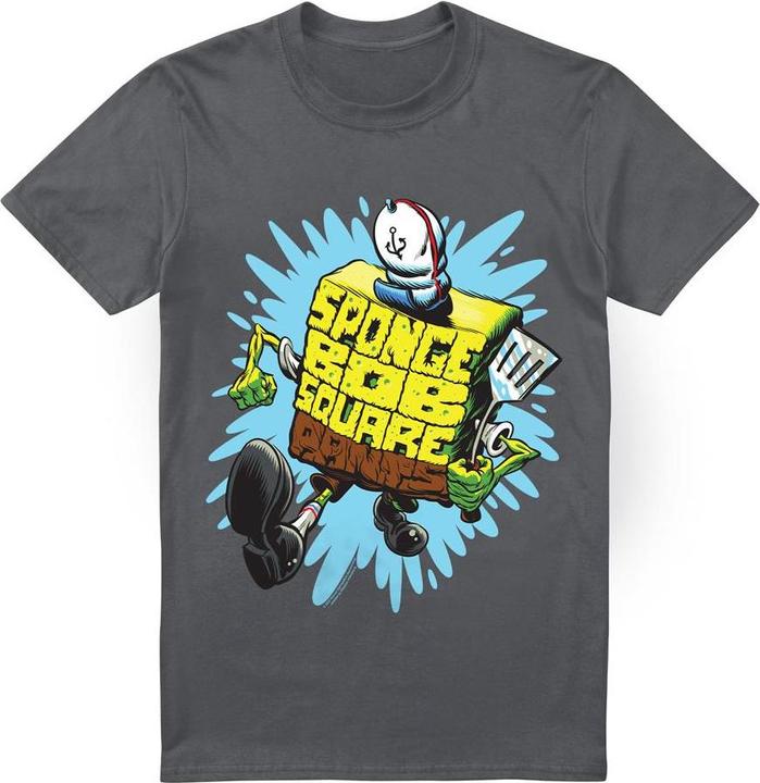 Actual product image Spongebob Squarepants Mens Letter T-Shirt (S)