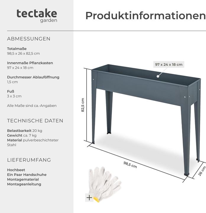 Actual product image tectake Calendula Raised Bed