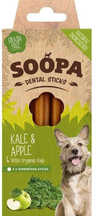 Actual product image Soopa Dental Sticks Kale & Apple (4 pcs., 100 g)