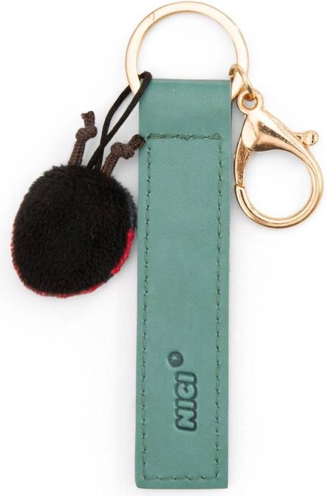 Produktbild Magni NICI Schlüsselanhänger Viel Glück! Kunstlederband mit Marienkäfer grün 10cm