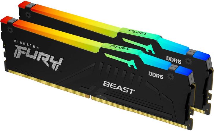 Kingston 64GB 5600MT/s DDR5 CL36 DIMM (Kit of 2) FURY Beast RGB (2 x 32GB, 2800 MHz, DDR5 RAM, DIMM)