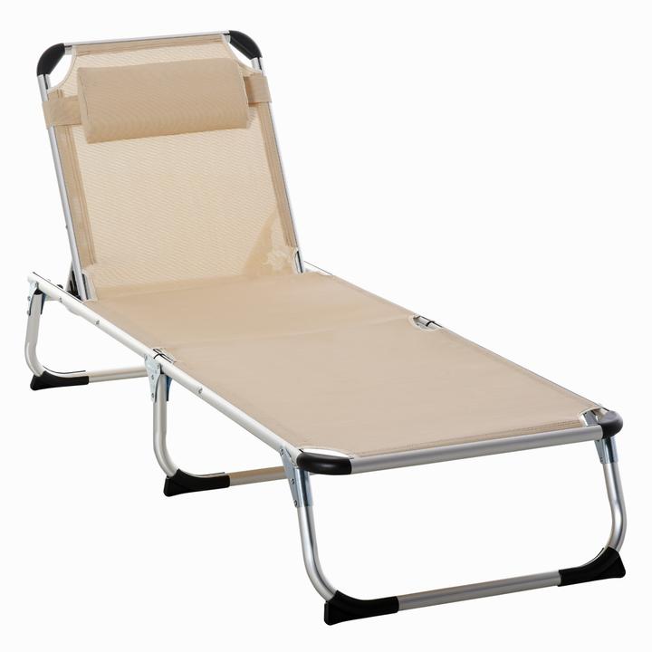 Actual product image Outsunny 5-stage adjustable garden lounger (80 cm)