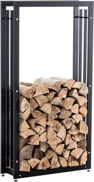 Actual product image Swisshandel24 Skadi firewood rack 25x40x150, black