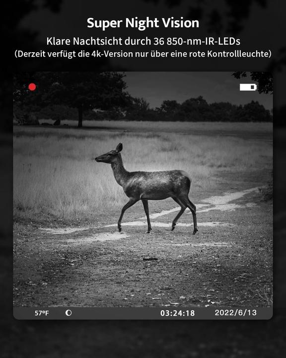Produktbild UsoGood 4K Wildkamera mit Bewegungsmelder & Nachtsicht (TC30)