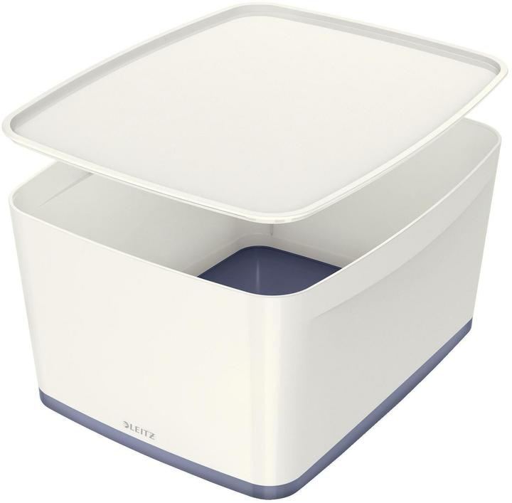 Leitz Contenitore MyBox Grande Bianco/Grigio (20 x 31 x 38 cm, 18 l)