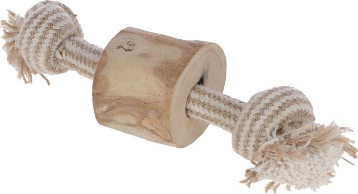 Image du produit Kerbl Szarpak dla psa prosty juta/bawełna drewno kawowe 20 cm (Jouet à mâcher pour chien)