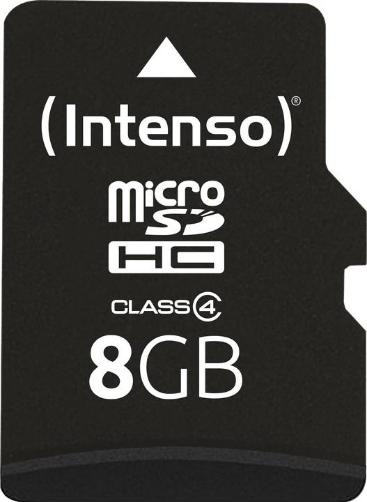 Produktbild Intenso microSD Karte Class 4 (8 GB, microSDHC)