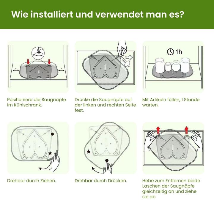 Produktbild Hermex Kühlschrank-Drehteller Drehplatte Aufbewahrungs-Tablett Organizer