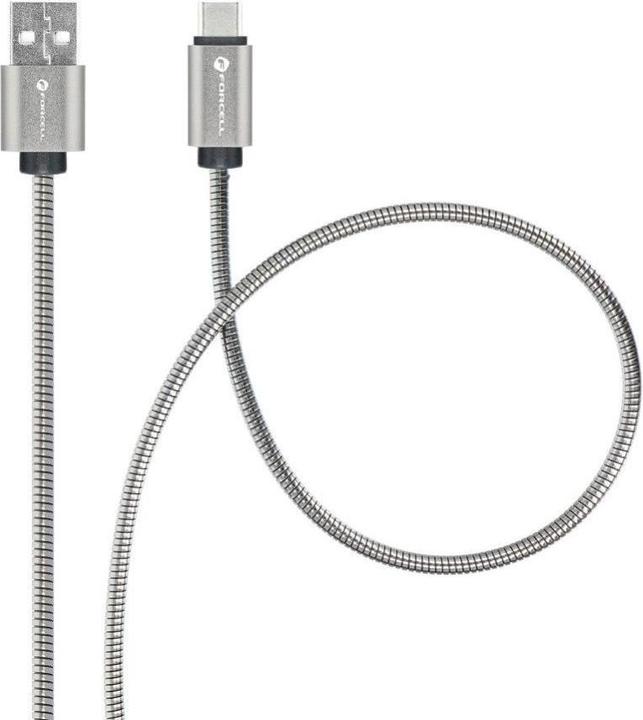 Immagine prodotto Forcell Cable F-ENERGY Metal C234 cable USB A to Type C QC3.0 2,4A 12W 1 m silver (1 m)