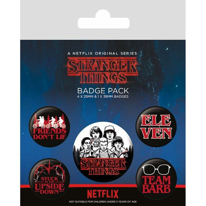 Pyramid Stranger Things Ansteck-Buttons 5er-Pack Characters