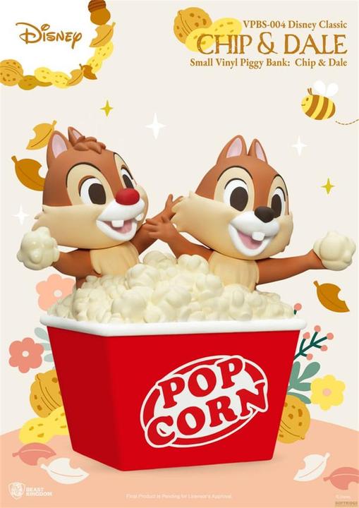 Actual product image Beast Kingdom Disney Piggy Vinyl Bank Chip & Dale 24 cm