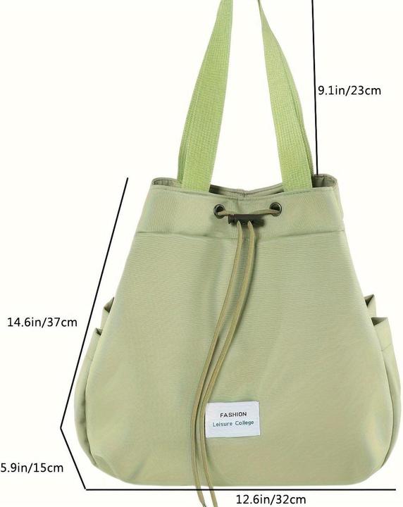Only-Bags.Store Casual Drawstring Rucksack, leichte Umhängetasche, Preppy Style Portable Schoolbag