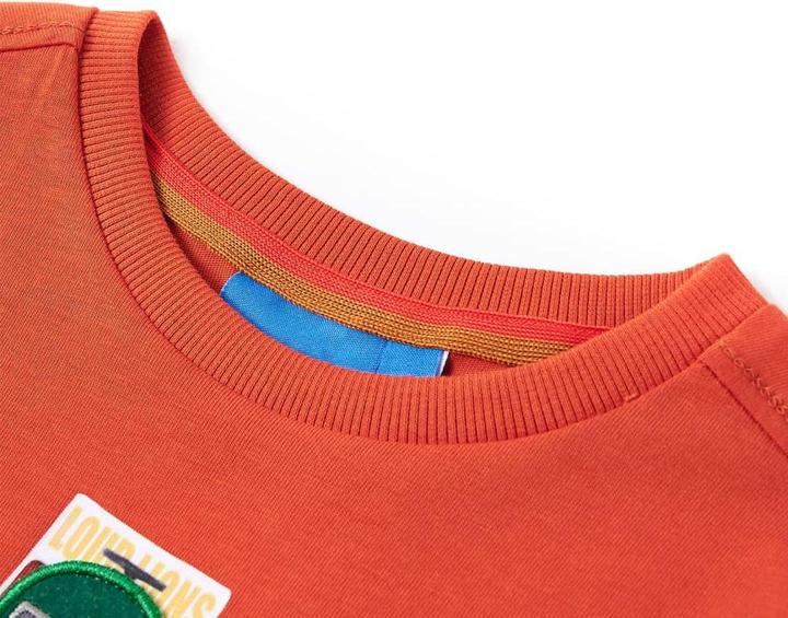 Immagine prodotto VidaXL Camicia da bambino a maniche lunghe arancione 116,Materiale: 100 (116)