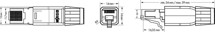 Actual product image Wago Connector Ethernet RJ-45 10/100Mbit/s