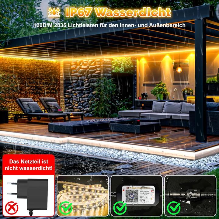 Actual product image Lumina Swiss 30m Set SmartLED Weiss Outdoor IP67 (Cold White, Neutral White, Warm white, 3000 cm, Outdoor)