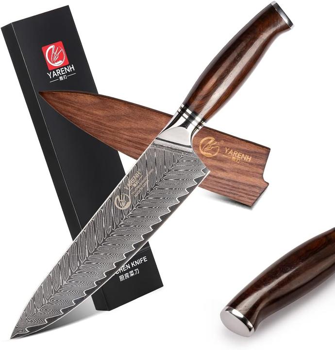 Produktbild Yarenh Chefmesser mit Holzscheide (20.50 cm)