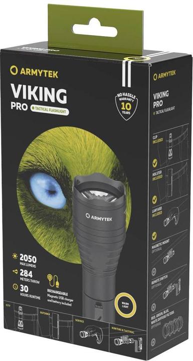 Image du produit ArmyTek Lampe de poche Lampe de poche VIKING PRO MAGNET USB Warm (16 cm, 2050 lm)