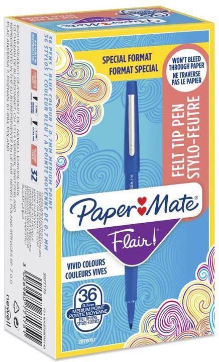 Actual product image Paper Mate gel pen Flair Orig FTP 30+6 (Blue, 36 x)