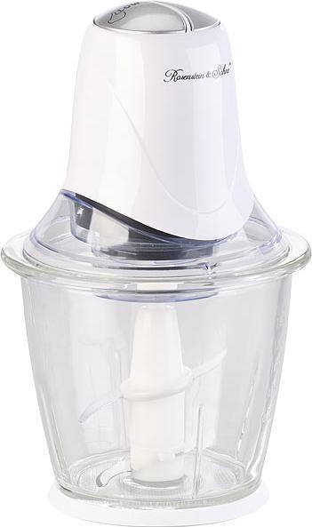Actual product image Rosenstein & Söhne Electric Mini Chopper with 4 Blades & Glass Container (300 W)