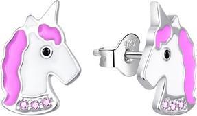 Produktbild Agato - Silver earrings with enamel Unicorns AGT-ED005PP