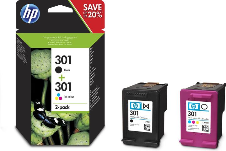 Actual product image HP 301 Ink Cart Combo (M, FC, C, Y)