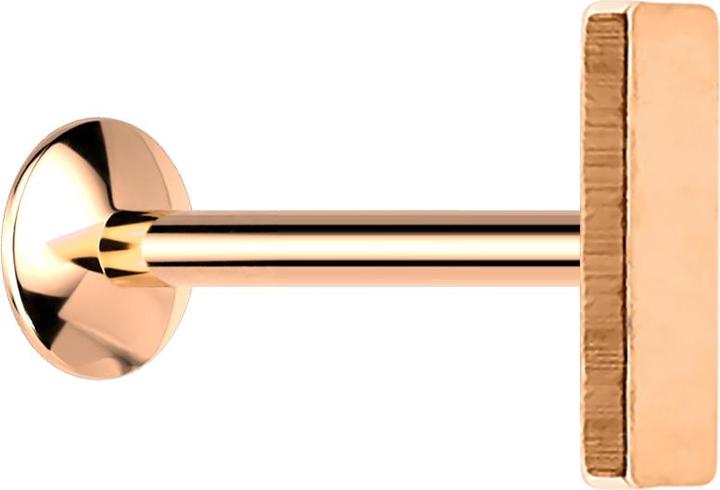 Produktbild Star Piercing Micro UFO Labret Innengewinde rosegold mit Balken (ohne Messing, Chirurgenstahl 316L)