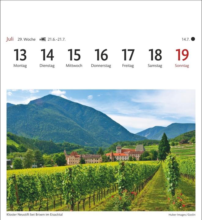 Actual product image Harenberg Südtirol Sehnsuchtskalender 2026 - Wochenkalender mit 53 Postkarten (Hardcover, German)