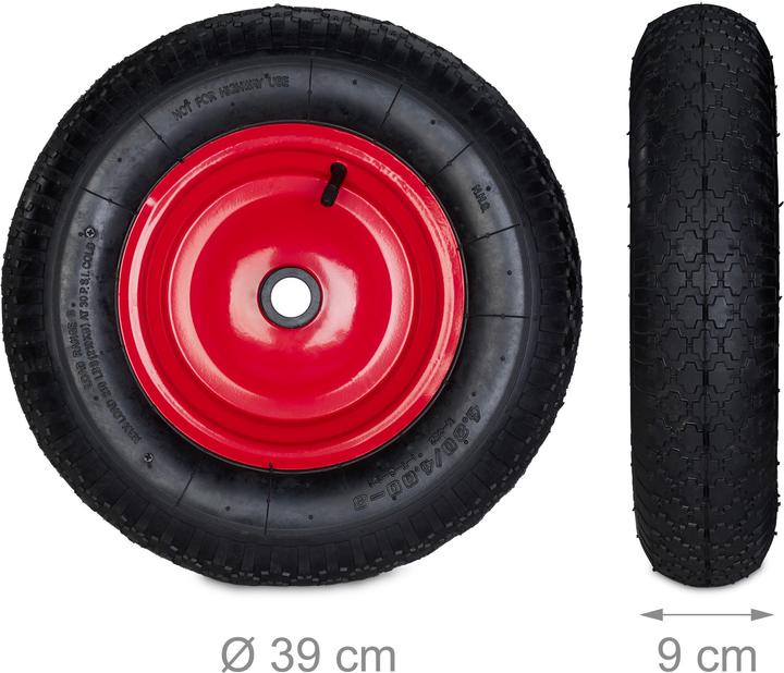 Actual product image Relaxdays Wheelbarrow Tyre 4.80 4., Pneumatic