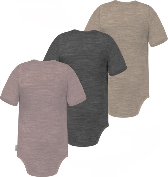 Actual product image Normani Set of 3 baby merino bodysuit short sleeves "Tauranga" - 9295 (68)