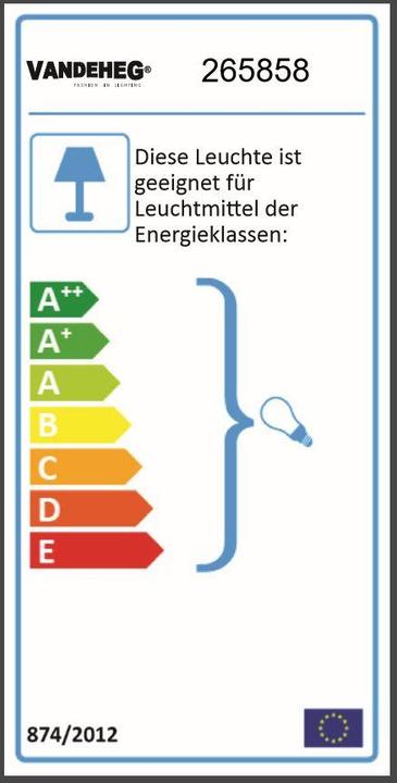 Energy Label Vandeheg Salsa (E27)