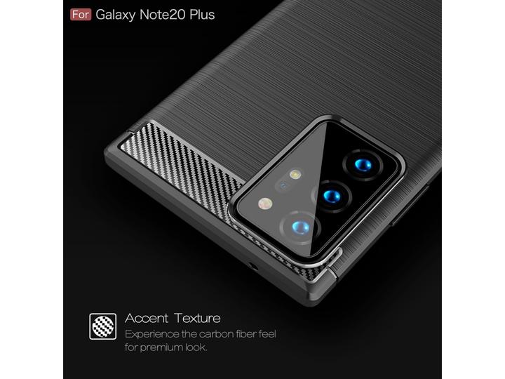 Produktbild Screenguard Samsung Galaxy Note20 Ultra Hülle Carbon Brushed Soft TPU (Samsung Galaxy Note 20 Ultra)