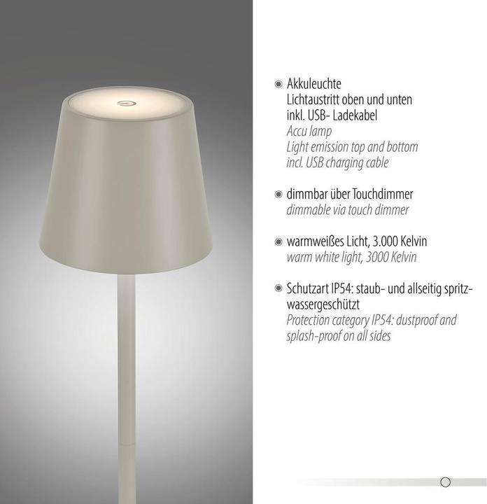 Produktbild Selltec LED Tischlampe Akku (320 lm)