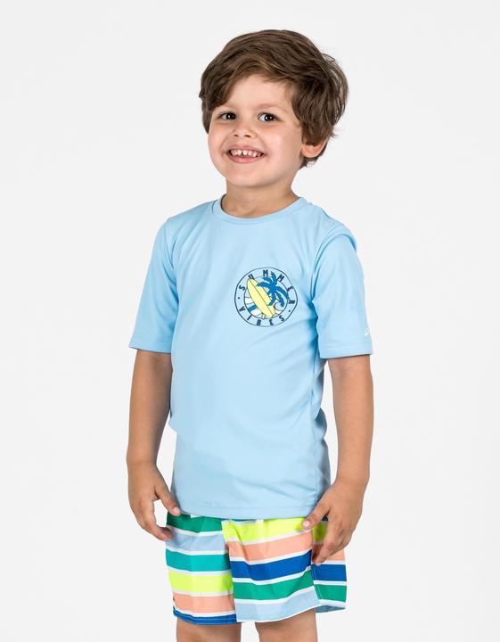 Olaian Boardshorts Jungen 100 Stripy mehrfarbig gestreift