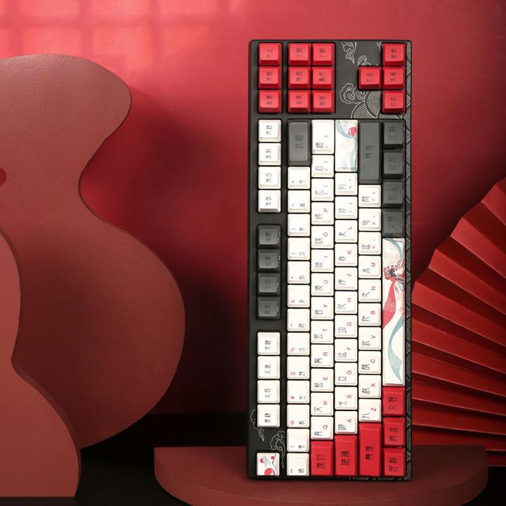 Immagine prodotto Varmilo VEA87 Tastiera da gioco Beijing Opera TKL, MX-Brown, LED bianco - Layout USA (US, Cablato)