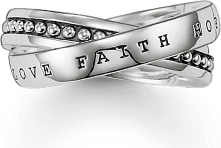 Produktbild Thomas Sabo Mehrfachring Glaube, Liebe, Hoffnung (48, 925 Silber)