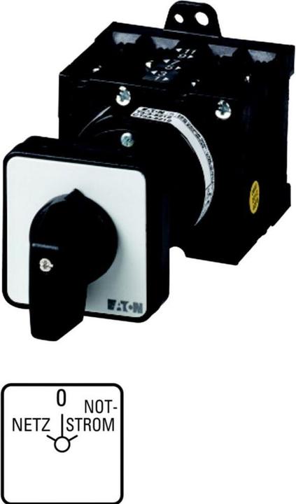 Produktbild Eaton T3-4-8902/Z Umschalter 32A 215225 Zw.bau Kont:8 60° rast. m.0-St. Nr.8902