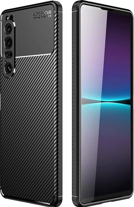 Screenguard Sony Xperia 1 IV Hülle Carbon Design TPU Case (Sony Xperia 1 IV)