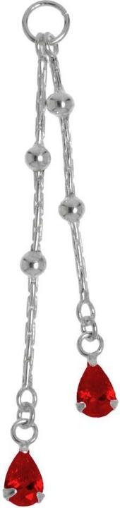 Bijouteria Bauchpiercing-Anhänger (Silber 925, Kristall)