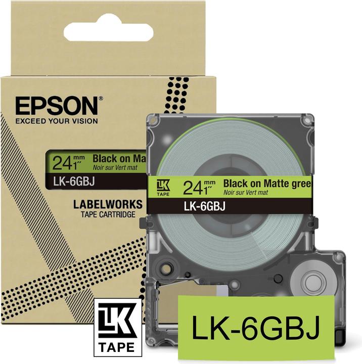 Produktbild Epson Matte Green/Black 24mm LK-6GBJ (2.40 cm, Grün)