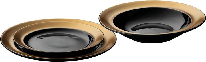Produktbild BergHoff Speise-Service Gem Line 3 Stück, Schwarz/Gold (3 x, 26.50 cm)