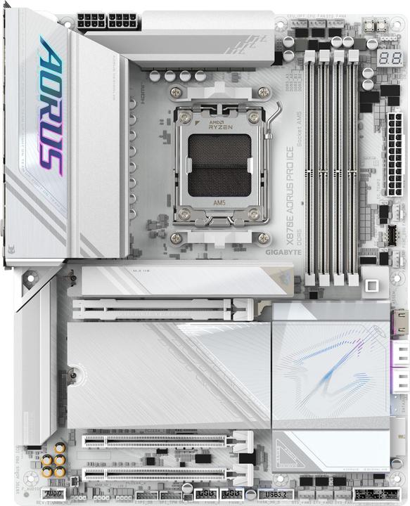 Produktbild Gigabyte X870E AORUS PRO ICE (AM5, AMD X870E, ATX)