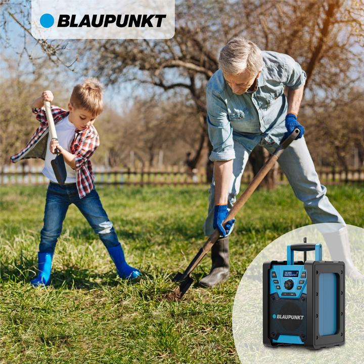 Produktbild Blaupunkt Baustellenradio mit DAB+ und Akku | BSR 300 (DAB+, UKW, Bluetooth)