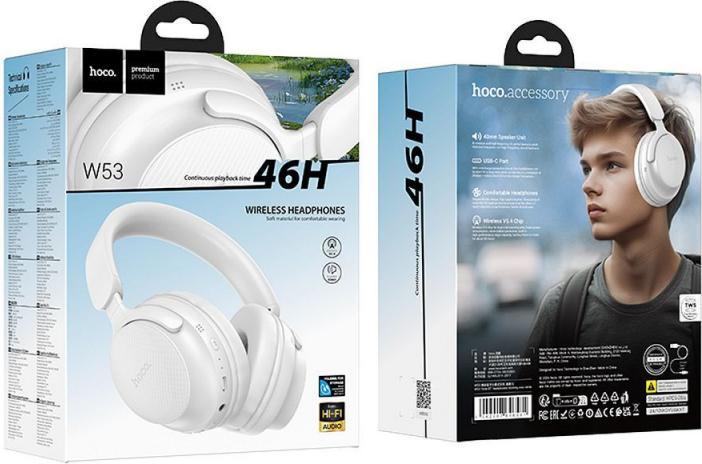 Image du produit Hoco W53 Tone Headset In-Ear Wireless Bluetooth Weiss (30 h, Sans fil)