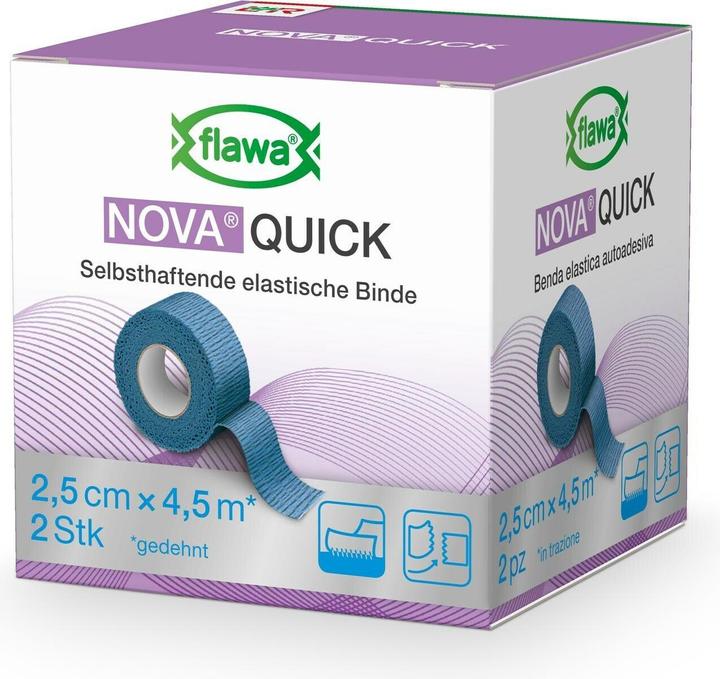 Actual product image Flawa Quick cohesive tear bandage blue
