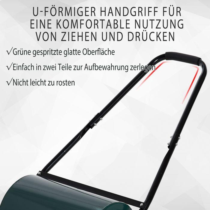 Produktbild Swisshandel24 Rasenwalze mit U-Griff Gartenwalze Gartenrolle 30 cm Durchmesser 30 L Wasser-/Sandfüllung 41 cm Arbe