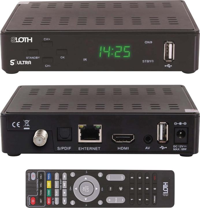 Actual product image Opticum SAT Receiver Red Sloth S1 Ultra (DVB-C/T, CI+ slot)
