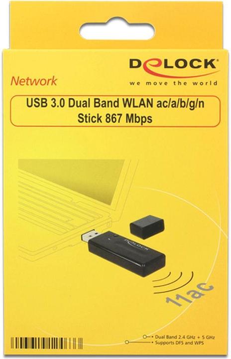 Produktbild Delock USB3.0 Dual Band WLAN ac/a/b/g/n Stick (USB)