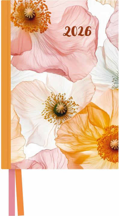 Image du produit Bright Flowers Taschenkalender 2026 - Blumen-Design - Terminplaner mit Wochenkalendarium - Format (11,5 x 16,5 cm, Couverture rigide, Allemand)