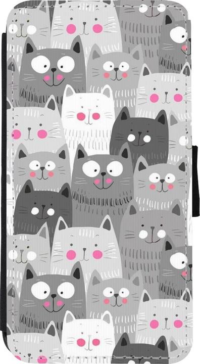 Image du produit PhoneLook Coque Wallet noir Chats gris troupeau (Apple iPhone XS Max)
